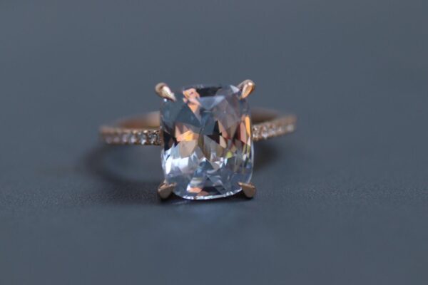 5 carat white sapphire engagement ring